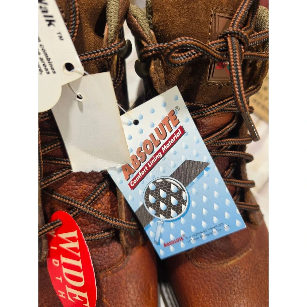 Brahma Rogue Mens Brown Leather Work Boots Wide EE Size 8 Goodyear Welt 3985536